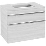 V&B Waschtischunterschrank VENTICELLO 757x606x502mm Griff chr White Wood