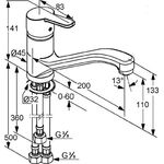 Kludi Spültisch-Einhandmischer LOGO NEO DN 15 f drucklose Speicher chr