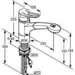 Kludi Spültisch-Einhandmischer MX DN 15 chr/mocca