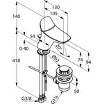 Kludi Waschtisch-Einhandmischer AMBA DN 15 Ablaufgarnitur G 1 1/4 chr