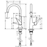 HG Einhebel-Spültischmischer 260 TALIS S DN 15, mit Schwenkauslauf chrom
