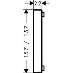 HG Verlängerungsrosette SHOWERSELECT Glas, d= 157mm chrom