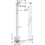 Einhebel-Waschtischmischer AXOR UNO Bügelgriff, bodenstehend brushed nickel