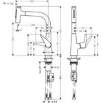 HG Einhebel-Spültischmischer 220 TALIS S DN 15, mit Ausziehbrause chrom