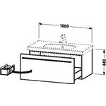 Duravit Waschtischunterbau X-LARGE 458x1000x448mm graphit matt