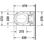 Duravit Wand-WC ME by Starck RIMLESS tief, 370x570mm, SensoWash weiß