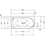Duravit Badewanne LUV 1850x950mm Ecke re 2 Rückenschrägen weiß