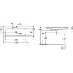 V&B Schrankwaschtisch FINION m verd. ÜL ViFlow 1200x500mm Sto wh C+