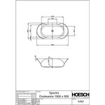 Hoesch Oval-Badewanne SPECTRA 1800x900x470mm we