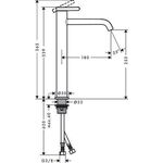 Einhebel-Waschtischmischer 260 AXOR ONE ohne Ablaufgarnitur mattschwarz