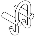 Hewi Garderobendoppelhaken SERIE 801 Haken nach hinten maigrün