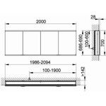 Keuco Spiegelschrank ROYAL MODULAR 2.0 Breite 2000mm Höhe 700mm Tiefe 160mm
