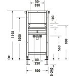 Duravit Waschtisch-Element DURASYSTEM 500x1148mm, Spezial, Trockenbau