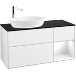 V&B Waschtischunterschrank FINION 1200x603x501mm Regal glos. wh glos. wh