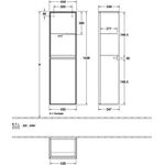 V&B Hochschrank COLLARO 454x1538x349mm Türanschl li Glossy White