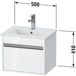 Duravit Waschtischunterbau Ketho Compact 410x500x412mm, 1 Auszug weiß matt