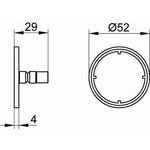 Keuco Klebe-Set sw ma N 5 f 12801 12814 m runder Rosette