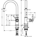 Einhebel-Spültischmischer AXOR MONTREUX DN 15 brushed black chrome