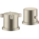 2-Loch Wannenrandarmatur AXOR CITTERIO E DN 15, mit Thermostat brushed nickel
