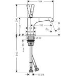 EH-WT-MI 90 AXOR CITTERIO E DN 15 f HWB o Zugstange brushed nickel
