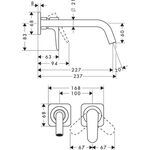 EH-WT-MI AXOR CITTERIO M DN 15 UP m Ros. m Ala 227mm bru nickel