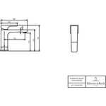 V&B EH-WTbatt ARCHITECTURA SQUARE 50x165x161mm, eckig matt black