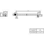 V&B Regenbrausearm UNIVERSAL SHOWERS 58x408x58mm, Wd-mon, eckig chr