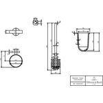 V&B WC-Bürstengarnitur ELEMENTS TENDER 94x118x353mm, Wd-mon, rund chr