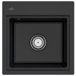V&B Spüle SUBWAY STYLE 50 S 500x510mm m Abtr. anthr. Handbet. ebony