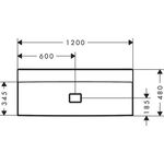 HG Waschtisch Xevolos E o HL o ÜL SmartClean 1200x480mm weiß