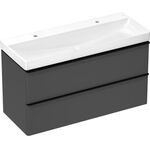 HG Waschtisch Xelu Q m 2 HL ohne Überlauf 1200x480mm weiß