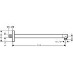HG Brausearm PULSIFY 39cm mattschwarz
