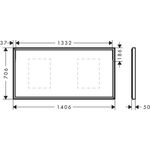HG Spiegel Xarita E IR-Sensor, mattweiß 1400x700x50mm, 85 W