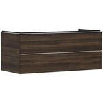 HG Waschtischunterschrank Xelu Q 1180x485x550mm NB dunkel Griff chrom