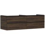 HG Waschtischunterschrank Xelu Q 1560x485x550mm NB du Griff mattschwarz