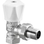 OV Handregulierventil Baureihe HRV PN 10, weiß, Eck, DN 15, 1/2Zoll