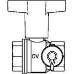 OV Knebelgriff-Kugelhahn Optibal PN 16 MS mit Entleerung DN 15 1/2Zoll IG