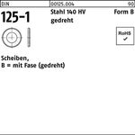 Unterlegscheibe DIN 125-1 B 1,3x 3,5x 0,3 Stahl 140 HV gedreht 100 Stück - VPE: 100