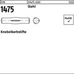 Knebelkerbstift DIN 1475 5x 50 Stahl 100 Stück - VPE: 100