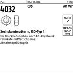 Sechskantmutter ISO 4032 M12 1.0501 (C35) AD W7 100 Stück - VPE: 100