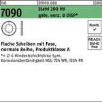 Unterlegscheibe ISO 7090 Fase 24 Stahl 200 HV galv.verz. 8 DiSP 200St. - VPE: 200