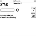 Spiralspannstift ISO 8748 4x 20 Federstahl schwere Ausf. 500 Stück - VPE: 500