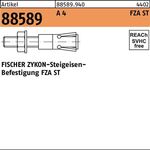 Steigeisenbefestigung R 88589 FZA 14/60 ST A 4 20 Stück FISCHER - VPE: 20