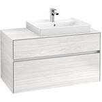 V&B Waschtischunterschrank COLLARO 100x54,8x50cm WT re m LED-B. White Wood