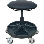Drehhocker m.Rl.Kunstlederpolster schwarz Sitz-H.490-620mm LOTZ