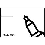 Permanentmarker 404 grün Strich-B.0,75mm Rundspitze EDDING - VPE: 10