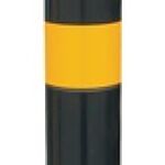 Sperrpfosten TPU schwarz/gelb D.80mm z.Schr.m.Befestigungsmaterial H.1000mm
