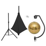 EUROLITE Set Spiegelkugel 50cm gold mit Stativ und Segel schwarz