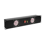 OMNITRONIC Frontplatte Z-19 mit 2 Lüftern 2HE