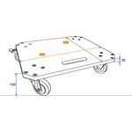 ROADINGER Rollbrett aus MDF 4 Rollen 2 Bremsen